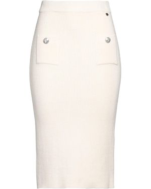 Liu Jo Ivory Midi Skirt Viscose, Polyester, Polyamide - Natural