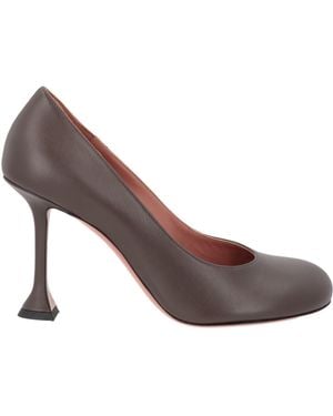 AMINA MUADDI Dark Court Shoes Leather - Brown