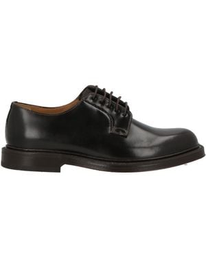 Green George Lace-Up Shoes Leather - Black