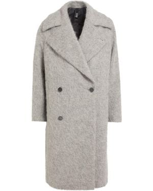 Hevò Coat Virgin Wool, Alpaca Wool, Mohair Wool, Polyamide - Gray