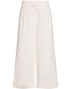 Palm Angels Pants Cotton - White