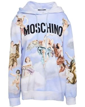 Moschino Lilac Sweatshirt Cotton - White