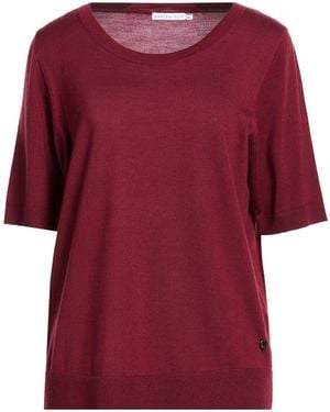 Xandres Burgundy Jumper Merino Wool - Red