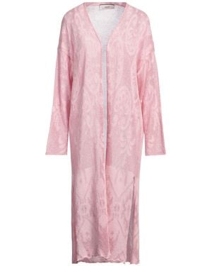 Akep Cardigan Cotton, Polyamide, Viscose, Polyester, Metallic Polyester - Pink
