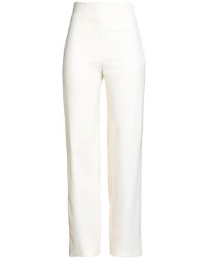 Nafsika Skourti Cream Trousers Wool, Elastane - White