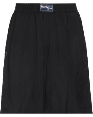 FAMILY FIRST Shorts & Bermuda Shorts Cupro, Polyester - Black