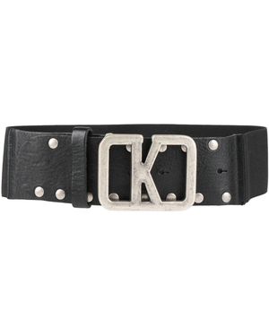 Kontatto Belt Elastic Fibers, Leather - Black
