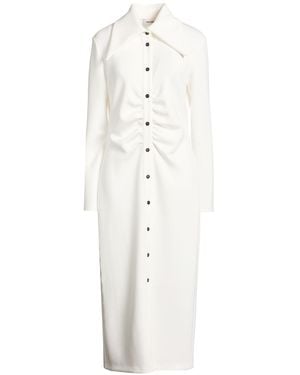 MEIMEIJ Midi Dress Polyester, Viscose, Elastane - White
