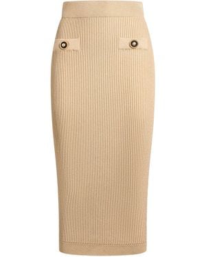 Balmain Midi Skirt - Natural