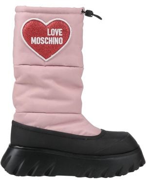 Love Moschino Boot Textile Fibers, Rubber - Pink