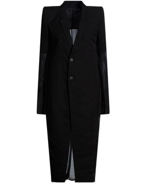 Rick Owens Overcoat & Trench Coat - Black