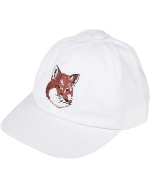Maison Kitsuné Hat Cotton, Polyester - White