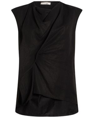 The Row Top Cotton, Silk - Black