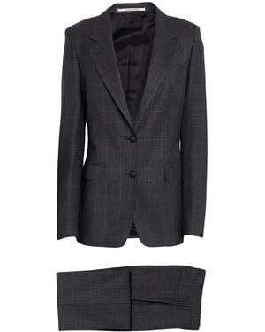 Tagliatore 0205 Charcoal Suit Virgin Wool - Black