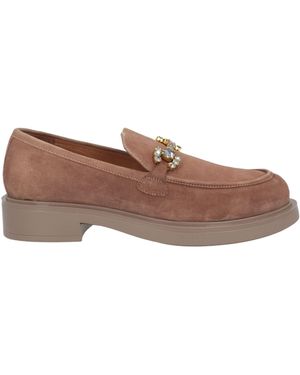 Emanuélle Vee Khaki Loafers Leather - Brown
