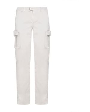 Tramarossa Taupe Trousers Cotton, Polyester, Elastane - White
