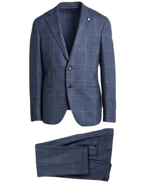 Luigi Bianchi Suit Virgin Wool, Elastane - Blue
