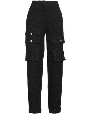 Maje Pants Cotton, Acrylic, Polyester, Metallic Fiber, Viscose - Black