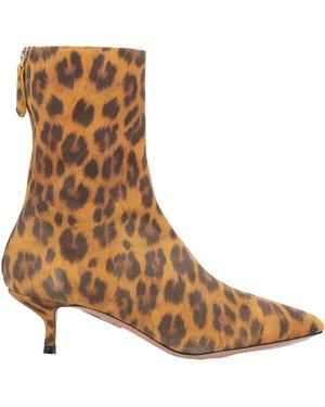 Aquazzura Camel Ankle Boots Leather - Brown
