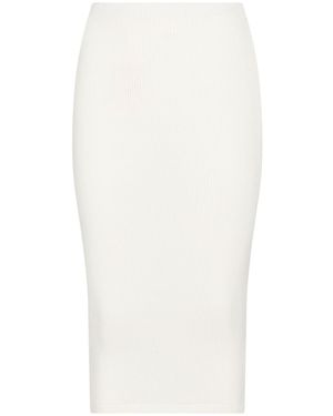 hinnominate Midi Skirt Viscose, Polyester, Polyamide - White