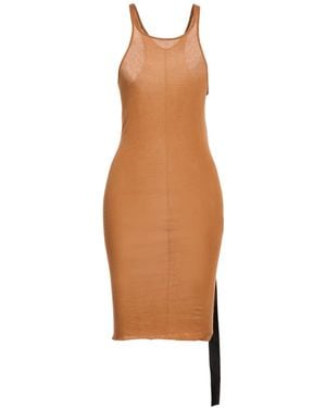 Rick Owens Camel Mini Dress Cotton - Brown