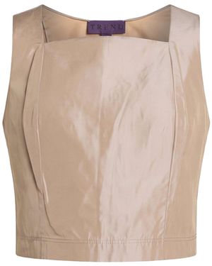 Les Copains Top Cotton, Acetate, Polyester - Natural