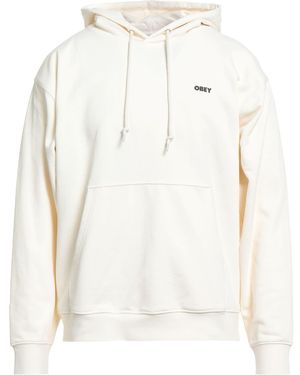 Obey Cream Sweatshirt Cotton, Polyester - White