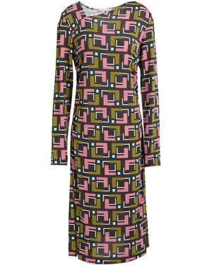 Maliparmi Military Midi Dress Viscose, Elastane - Green