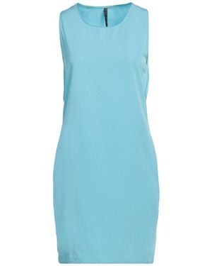 Manila Grace Mini Dress Polyester, Cotton - Blue