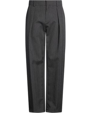 Burberry Charcoal Pants Wool - Gray
