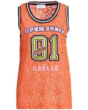 Gaelle Paris Tank Top Cotton, Viscose, Polyamide - Orange