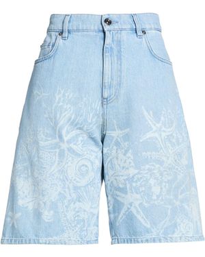 Versace Denim Shorts Cotton, Calfskin - Blue