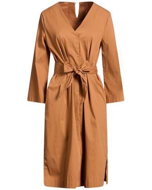 Gran Sasso Midi Dress Cotton, Polyamide, Elastane - Brown