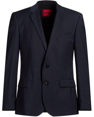 HUGO Blazer Virgin Wool, Polyester, Elastane - Blue