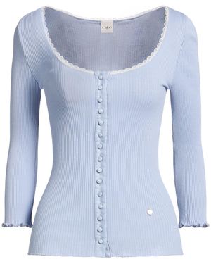Chloé Cardigan Cotton, Polyamide, Elastane - Blue