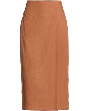 Eleventy Maxi Skirt Linen - Brown