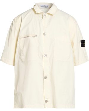 Stone Island Ivory Shirt Cotton, Elastane - White