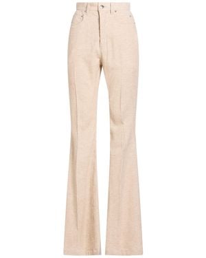 Rick Owens Cream Pants Cotton, Linen - Natural
