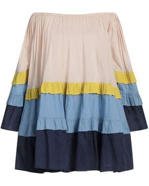 Twinset Sand Mini Dress Cotton - Blue