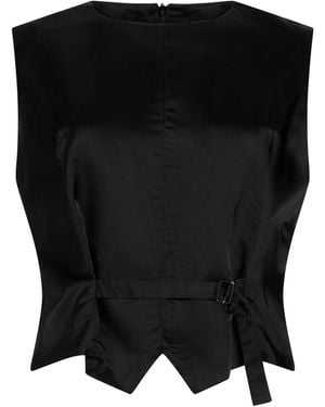 MM6 by Maison Margiela Top Viscose - Black