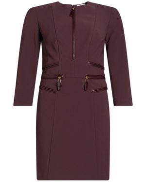 Elisabetta Franchi Mini Dress Polyester, Elastane, Polyurethane - Purple
