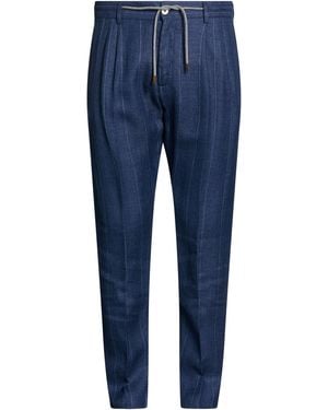 Eleventy Pants Linen, Wool, Silk - Blue