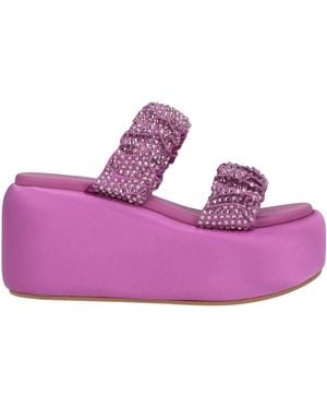 Le Silla Sandals Textile Fibers - Purple