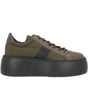 Ixos Military Sneakers Textile Fibers, Leather - Green