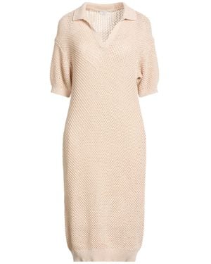 Peserico Midi Dress Cotton, Polyester - Natural