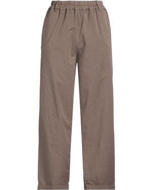 HABEN Taupe Pants Cotton, Elastane - Brown