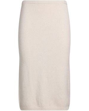 Kontatto Ivory Midi Skirt Viscose, Polyester, Polyamide - White