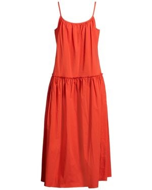 Massimo Alba Maxi Dress Cotton, Elastane - Red
