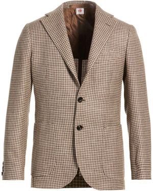 Luigi Borrelli Napoli Blazer Virgin Wool, Linen - Brown
