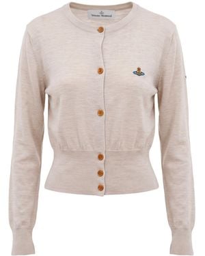Vivienne Westwood Light Cardigan Virgin Wool - White